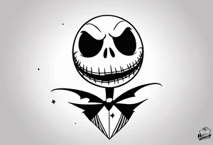 jack skellington minimalist tattoo tattoo idea