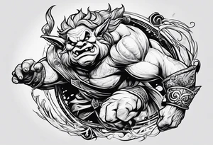 leaping ogre tattoo idea