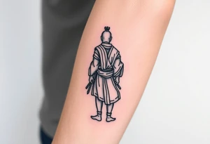 Warrior and Monk standing back to back tattoo idea