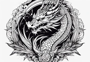 Dragon explosion tattoo idea