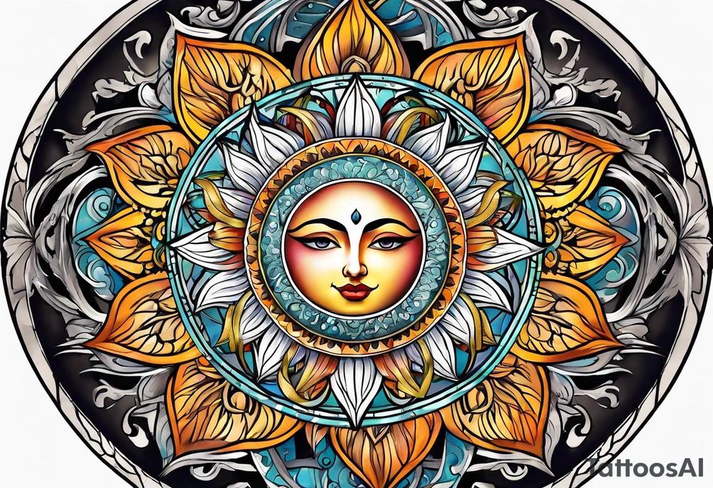 sun tattoo idea