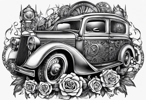 Masculine, steam punk tattoo idea