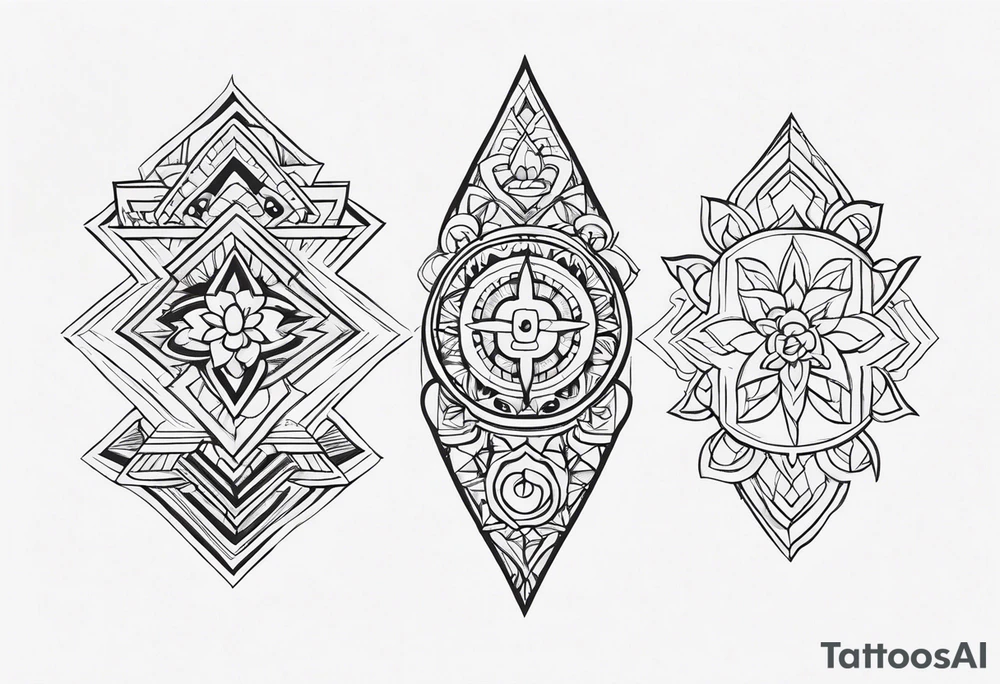 minimalistic Filipino vertical tattoo tattoo idea
