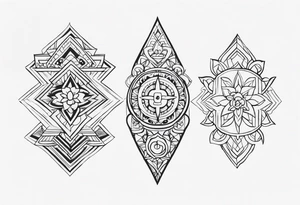 minimalistic Filipino vertical tattoo tattoo idea