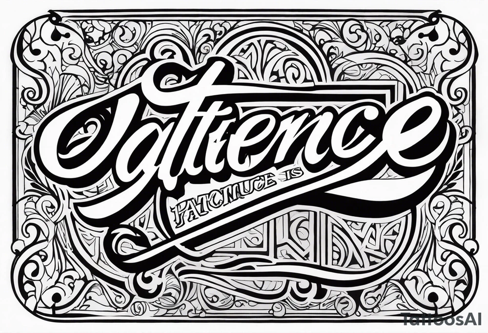 Patience is a virtue tattoo idea