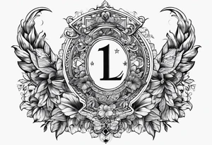 I want to ratio the number 1.23 tattoo idea