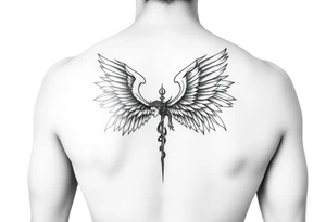 Archangel ariel tattoo stencil tattoo idea