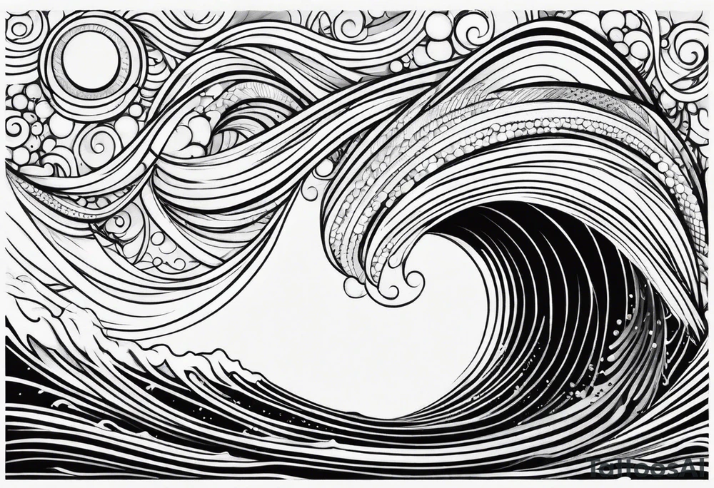 Simple wave tattoo idea