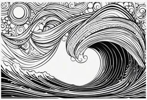 Simple wave tattoo idea