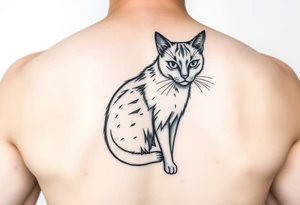 Black cat tattoo idea