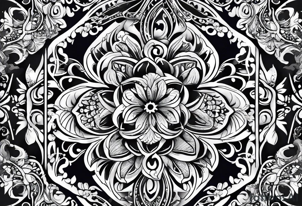 геометрия с графикой, тема звезды tattoo idea