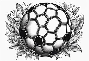 Soccer ball the world is yours hovering tattoo idea