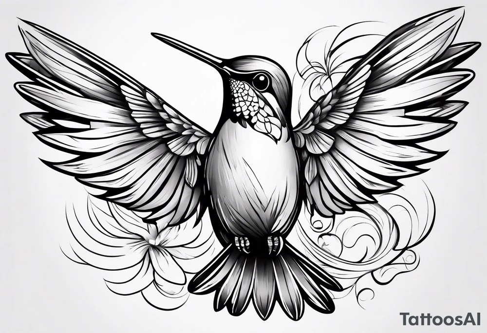 hummingbird tattoo idea