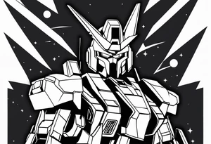 gundam cat wrist tattoo black and white minimalistic tattoo idea