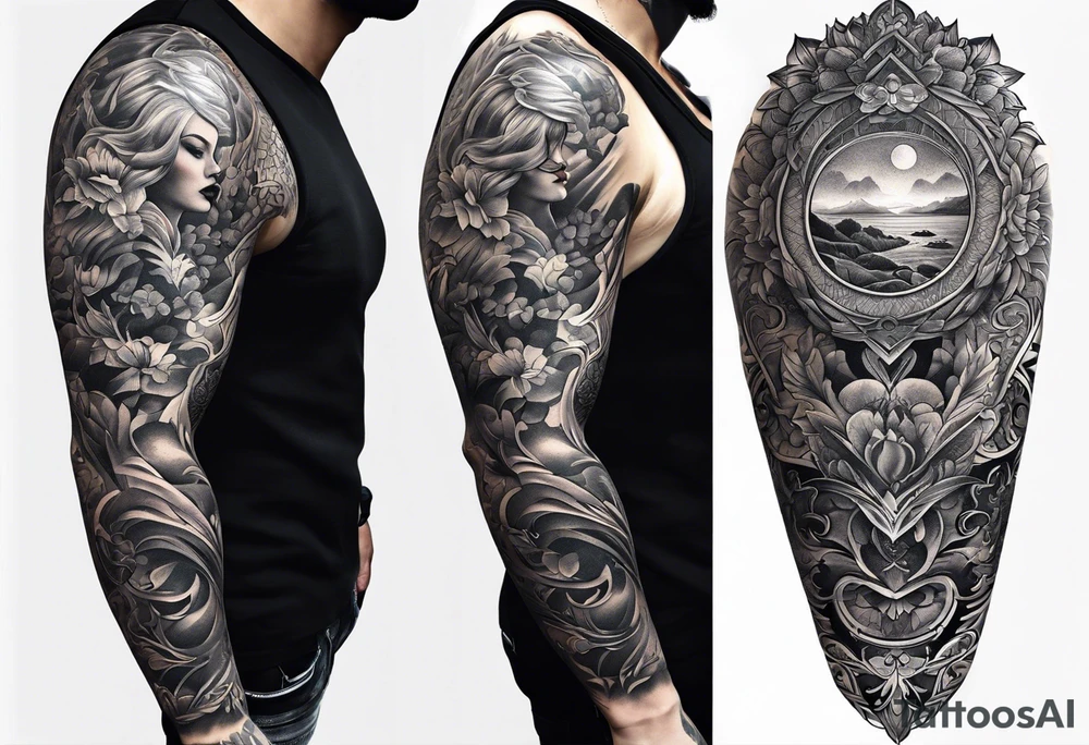 Full body sleeve tattoo idea