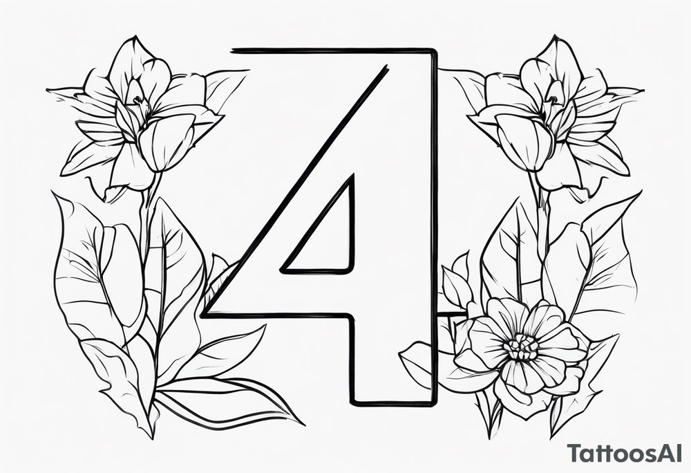 number 4 tattoo idea