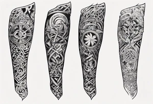 full arm sleeve irish tattoo tattoo idea