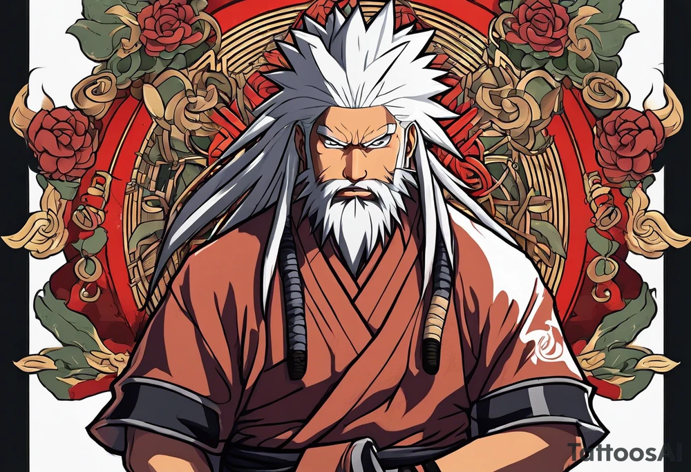 Jiraiya in Sage mode from the anime naruto tattoo idea
