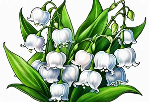 Lily of the valley as ghost tattoo idea