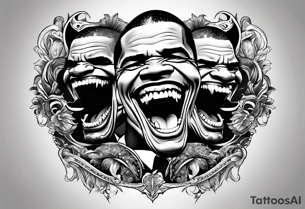 obama big teeth tattoo idea