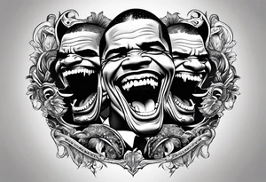 obama big teeth tattoo idea