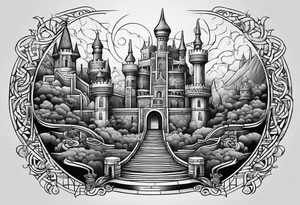 labyrinth Maze castle tattoo idea