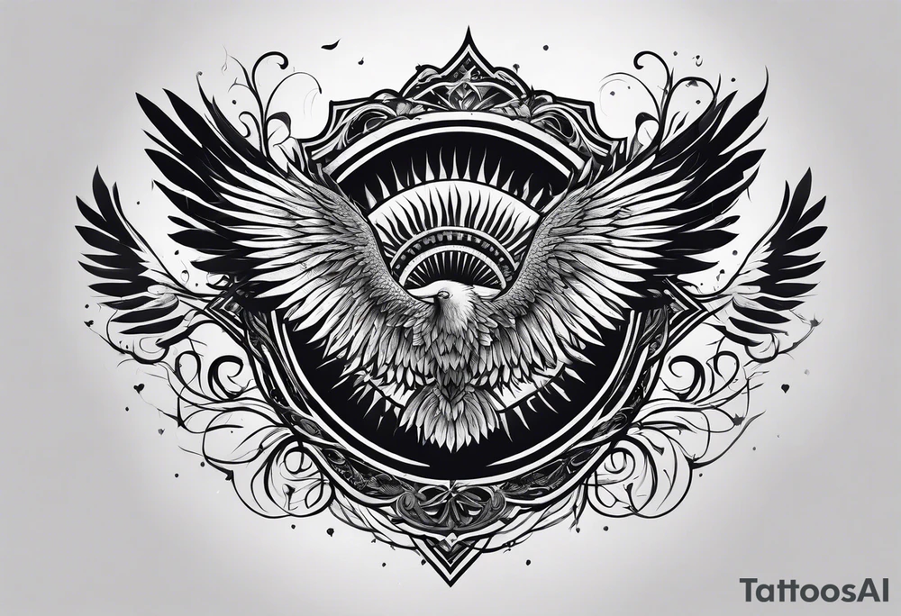 roots and wings tattoo idea