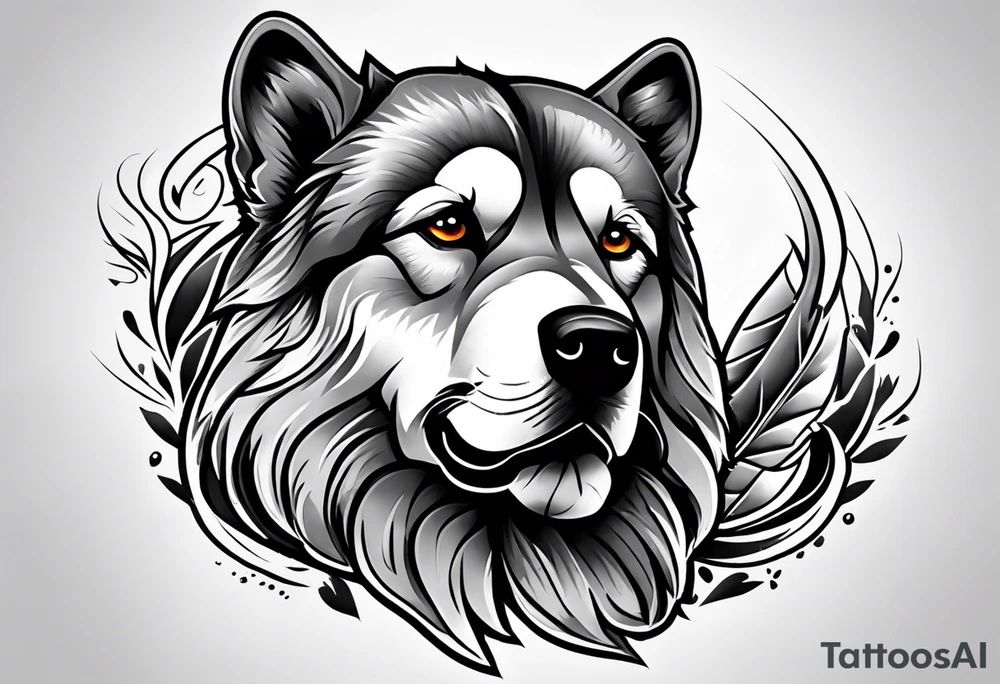 Paw print Air Force tattoo idea