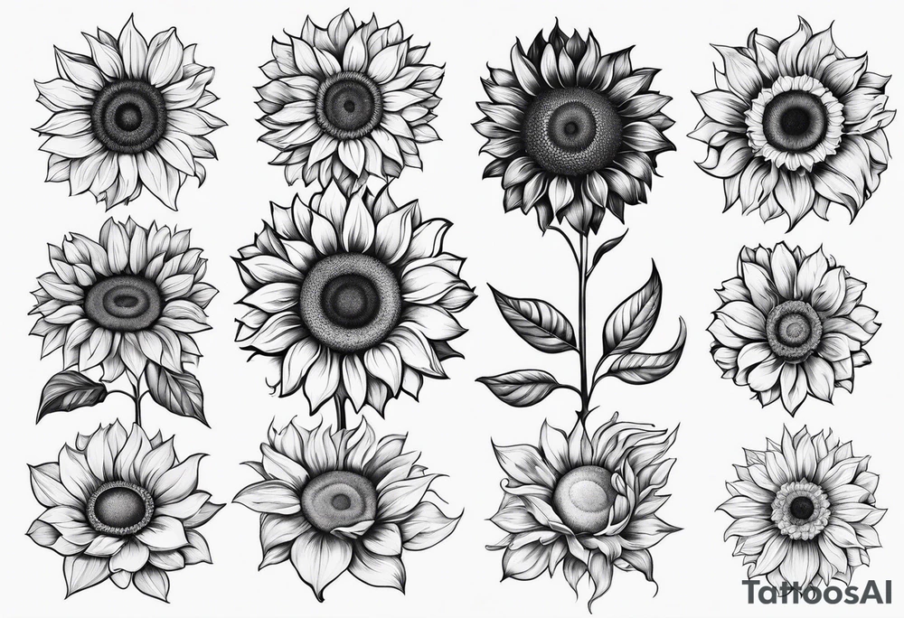 Sunflower and semi colon tattoo idea