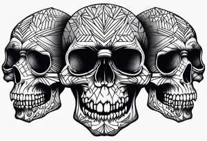 Skull Hear no evil speak no evil see no evil tattoo idea