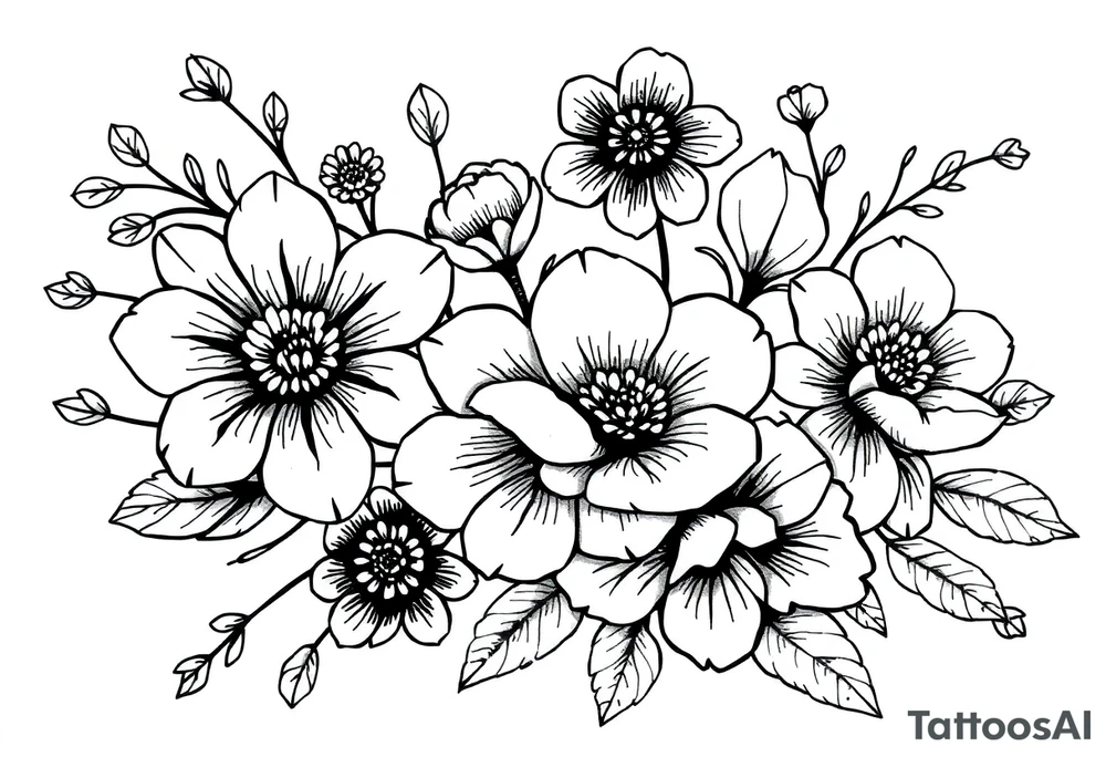 Flowers tattoo idea