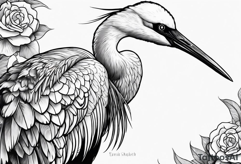 crane punge tattoo idea