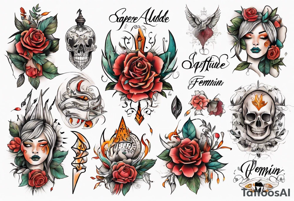 sapere aude feminin tattoo idea