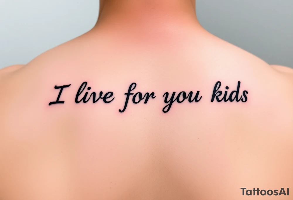 I live for my kids tattoo idea