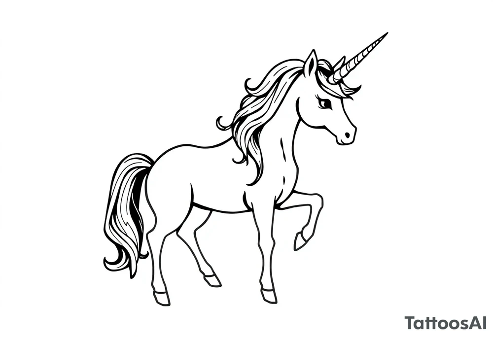 weird unicorn tattoo idea