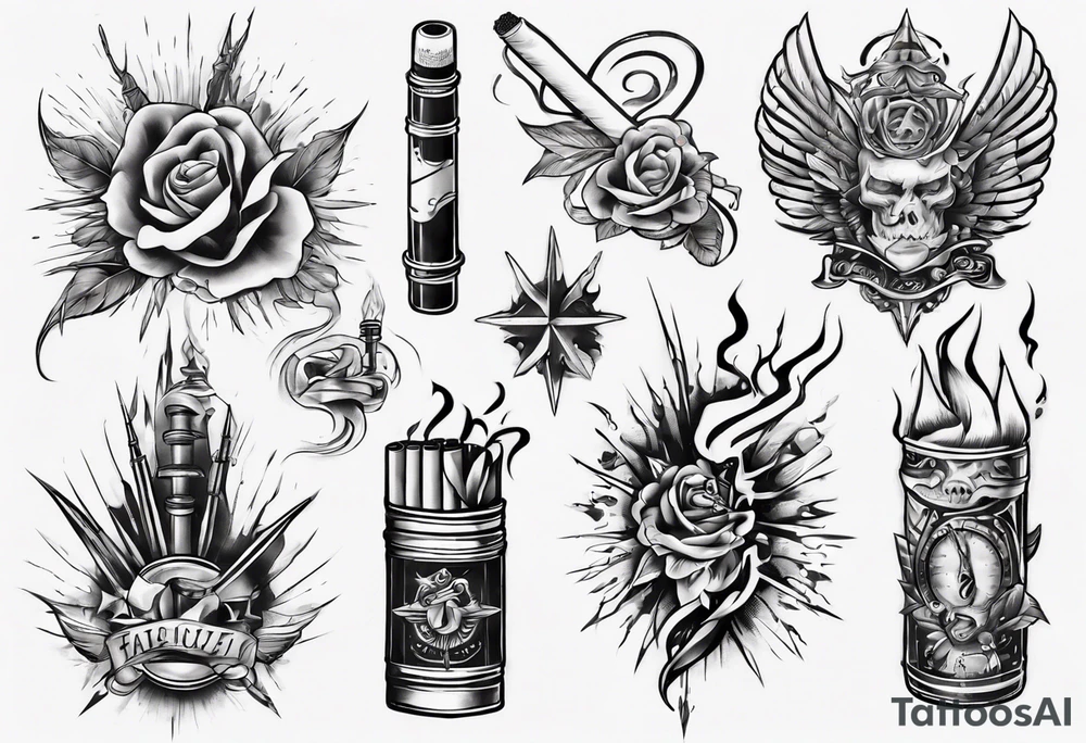 cigarette tattoo idea