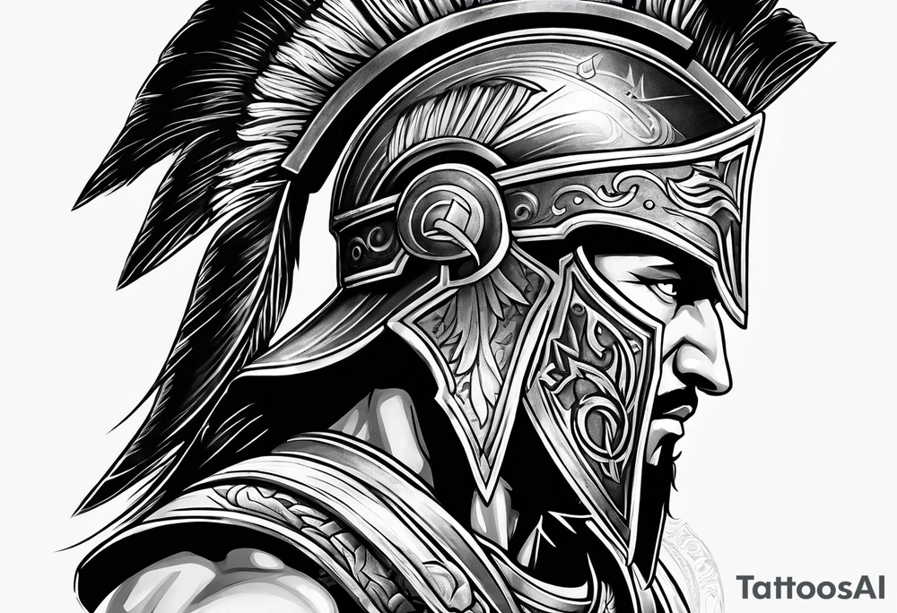 spartan warrior tattoo idea