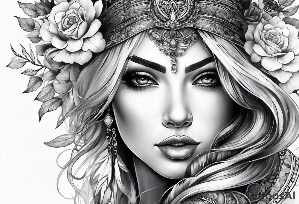 Human body tattoo idea