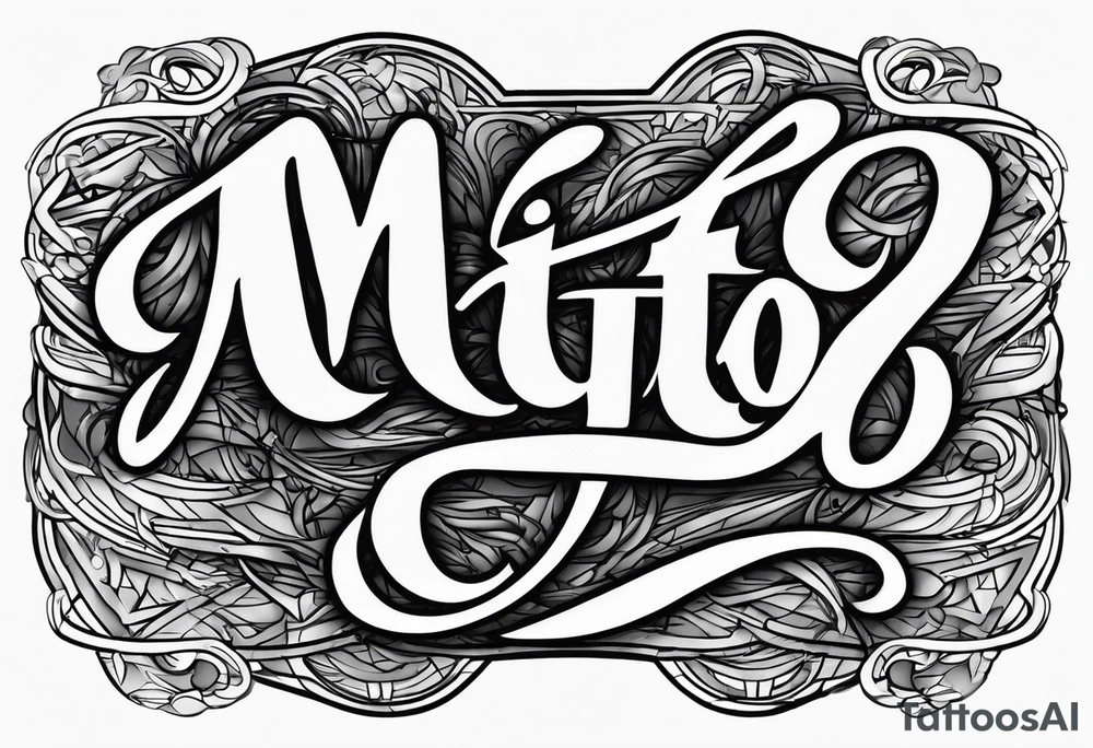 The name “Mito”, small, with veins tattoo idea