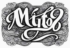 The name “Mito”, small, with veins tattoo idea