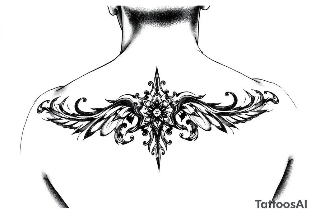 Elegant tattoo for under the shoulders tattoo idea
