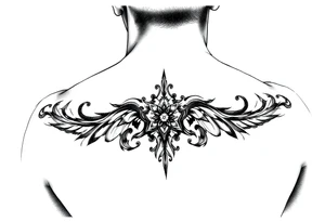 Elegant tattoo for under the shoulders tattoo idea