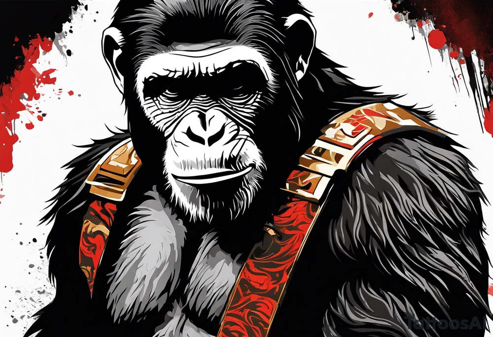 Caesar from the movie planet of the apes tattoo idea