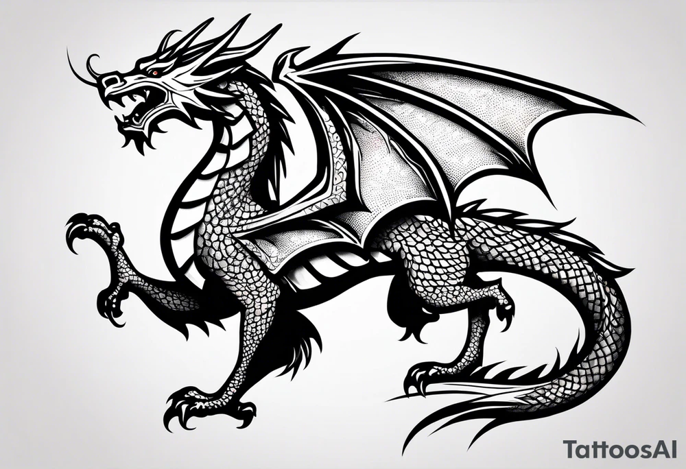 welsh dragon tattoo idea