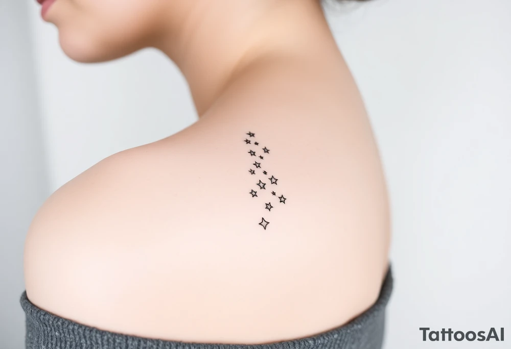 Cascade of stars tattoo idea