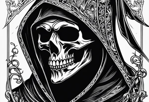 grim reaper with numbers 426 tattoo idea