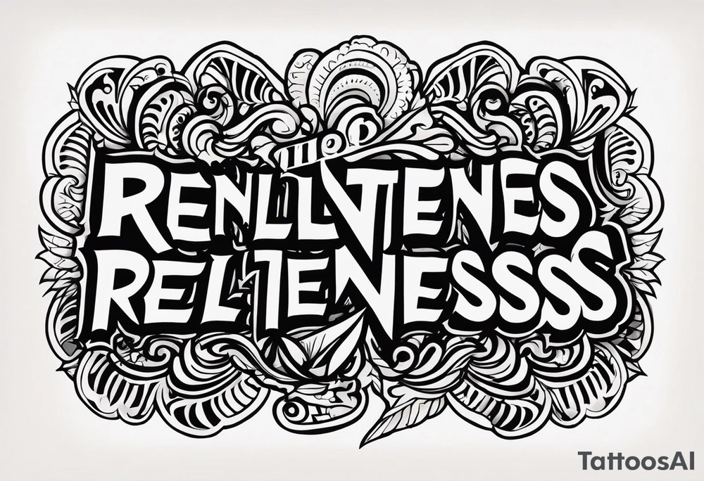 Would like a simple tattoo to include only the word relentless. tattoo idea