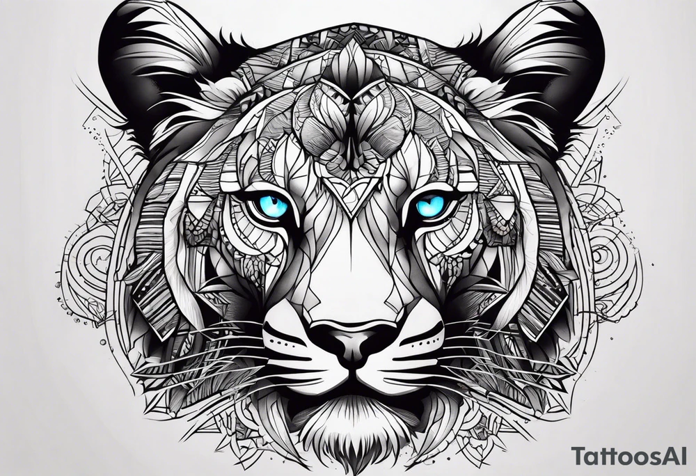 Мощный и величественный лев на руке tattoo idea
