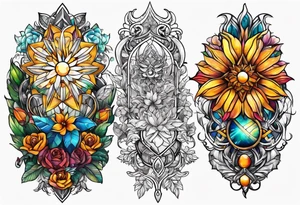 Thigh Sun Catcher tattoo idea