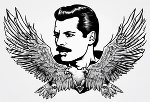 freddie mercury and an eagle tattoo idea